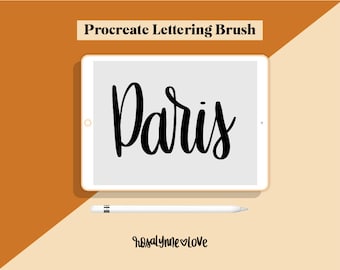 Procreate Brush Lettering Brush | "Paris" Brush Calligraphy Pen | Digital Download