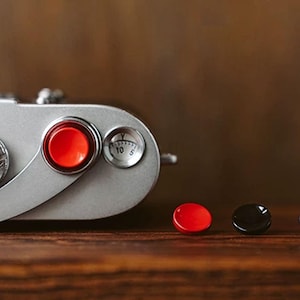 11mm Brass Soft Release Button Compatible with Leica and Fujifilm Cameras, Shutter Button with Rubber Ring