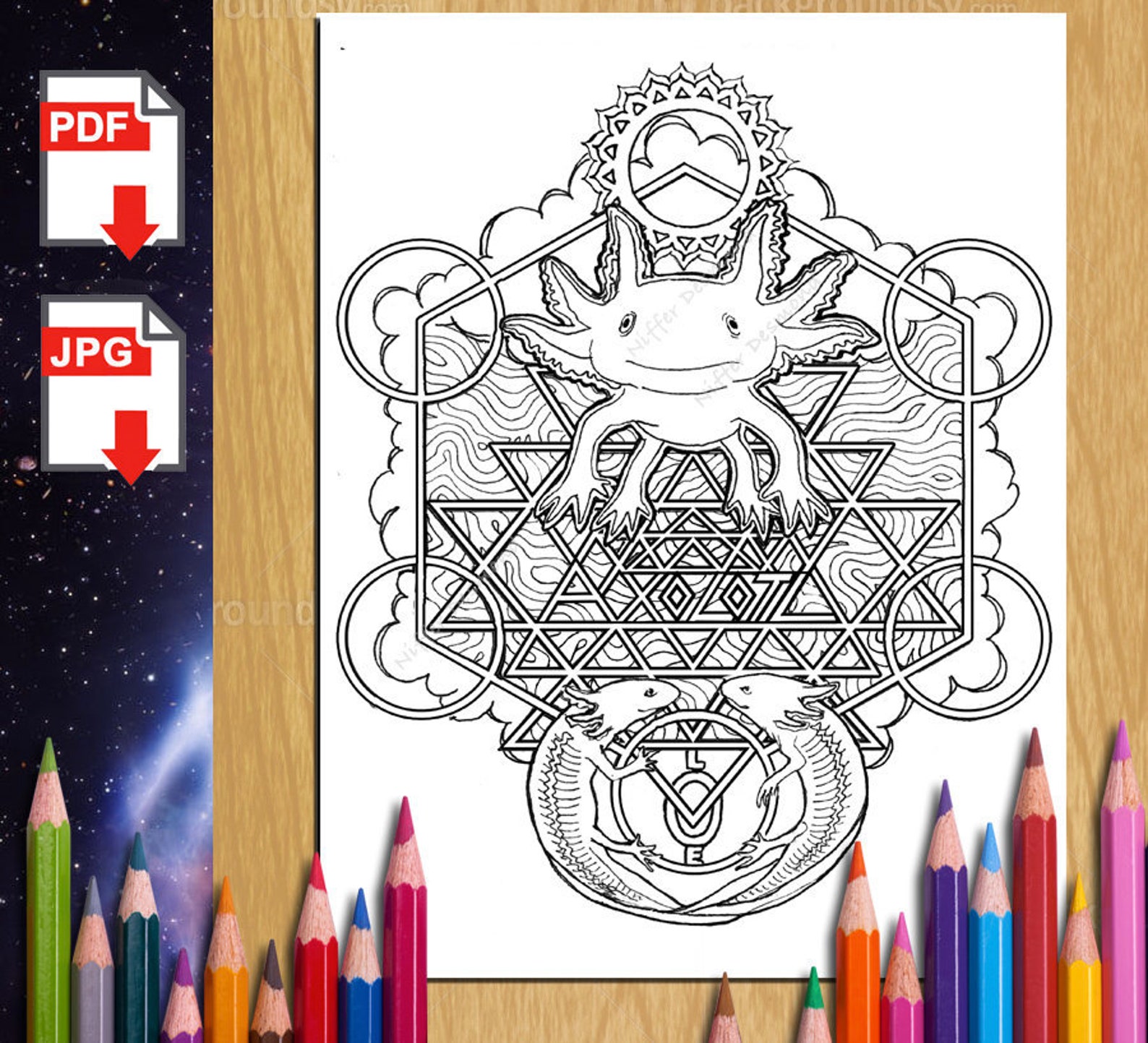 Axolotl Coloring Page