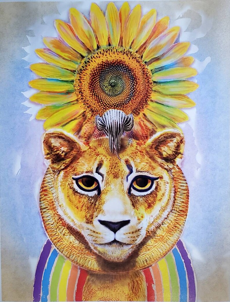 Sekhmet Art Print Egyptian Goddess Lioness Leo Goddess - Etsy Israel
