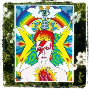 Rainbow Bowie Art, David Bowie, Original Ziggy Stardust Art