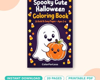 Halloween Coloring Book for Kids: 20 Easy Pages for Ages 2-6 (PDF)