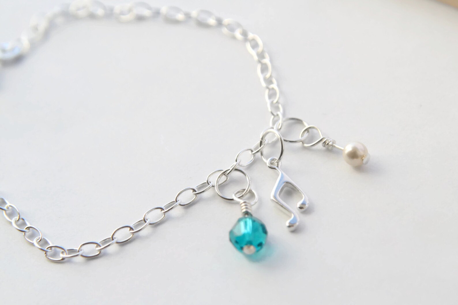 Music Charm Bracelet Music Bridesmaids Bracelet December Etsy