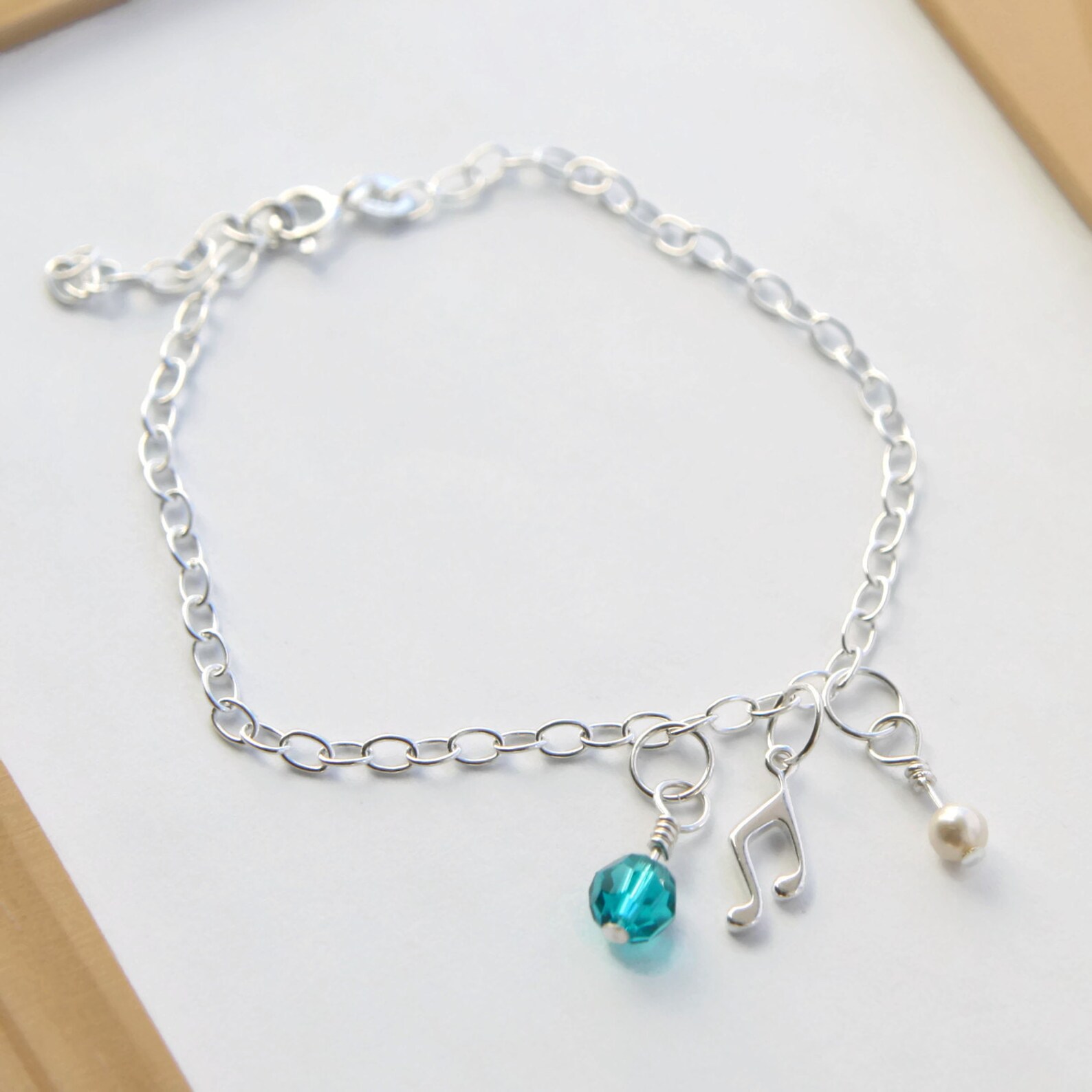 Music Charm Bracelet Music Bridesmaids Bracelet December Etsy