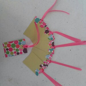 Gift Tags met lint banden Set van 6, Hang Tags, prijskaartjes, notitielabels Earring kaarten, vrij op de voor- en achterkant