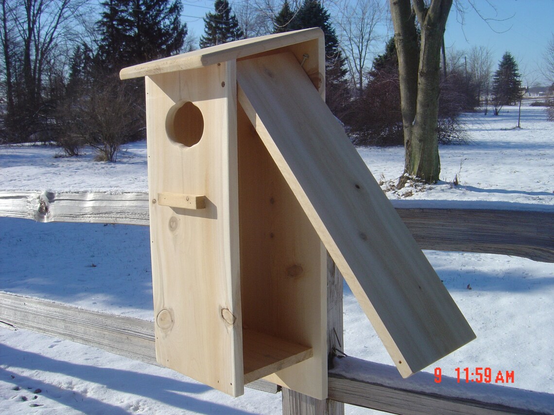Wood Duck Nesting Box Full Door Cedar Etsy