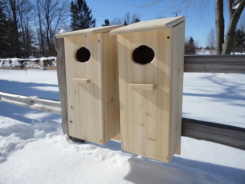 Two Pack Wood Duck Nest Boxes Cedar Full Door. Etsy