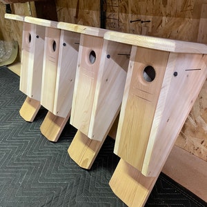 Petterson Style Blue bird boxes (4 boxes), white cedar