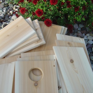 One Screech Owl / Kestrel nesting box Kit, white cedar