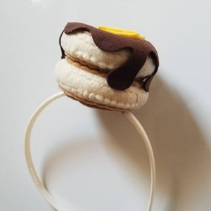 Pancake Headband Felt Plush Hair Accessory Double Stack option