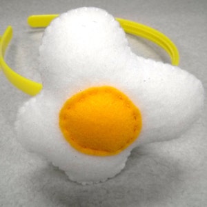 Sunny Side Up Egg Headband Felt Plush Accessory image 6