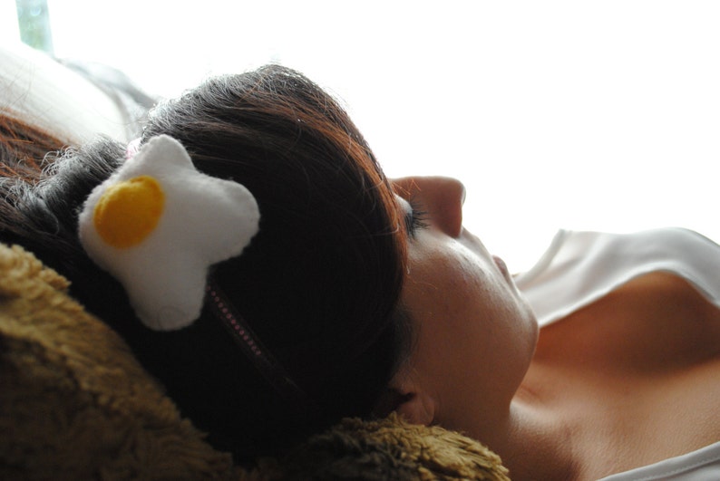 Sunny Side Up Egg Headband Felt Plush Accessory image 7