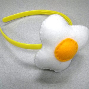 Sunny Side Up Egg Headband Felt Plush Accessory image 2