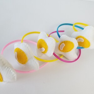 Sunny Side Up Egg Headband Felt Plush Accessory image 4