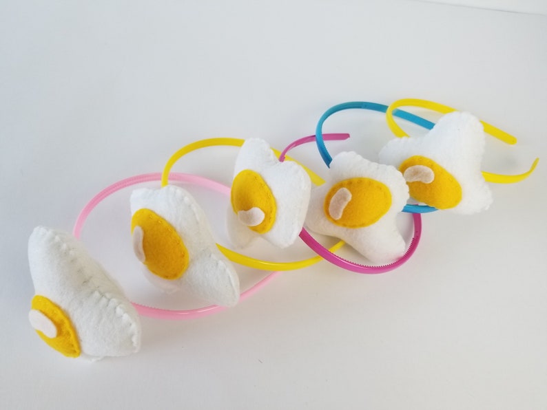 Sunny Side Up Egg Headband Felt Plush Accessory image 4