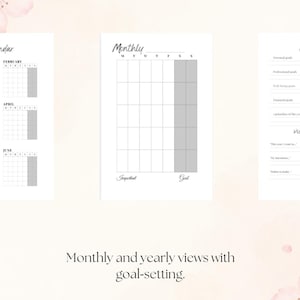Minimalist Budget Planner US Letter • Undated Financial Tracker • Annual Expenses & Savings Challenges • 3‑Year Monthly Budget Organizer