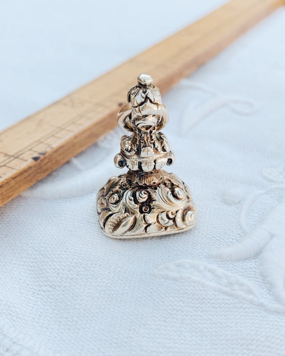 Ornate Victorian Seal Watch Fob, Engraved with “Ma