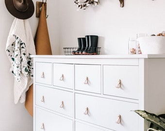 Leather Drawer Pull Knobs for Baby Proofing nusery with soft handles