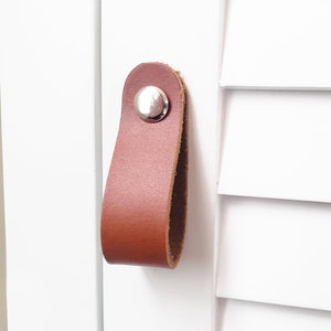 poignées de porte en cuir, poignées de tiroir en cuir, boutons en cuir, poignées d&#39;armoire en cuir, quincaillerie de meubles rouille orange rouge roux