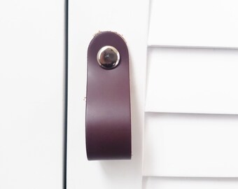 leather drawer pulls burgundy leather knobs handles cabinet hardware furniture hack