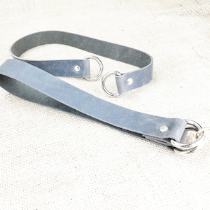Leather Curtain TieBacks gray Grey Leather Curtain Ties Leather Straps minimalist MCM Scandi Hardware Shower Curtains Tie West Coast Nursery