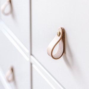 Leather Handles and Pulls For Cabinet doors and Wardrobe revamps - Cupboard Drawer Knobs Furniture Hardware Kitchen Accessories