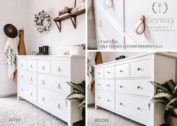 Schubladengriffe Griffe und Knopfe aus Leder fur Babyzimmer mit weicher Hardware IKEA Hacking Hemnes Etsy