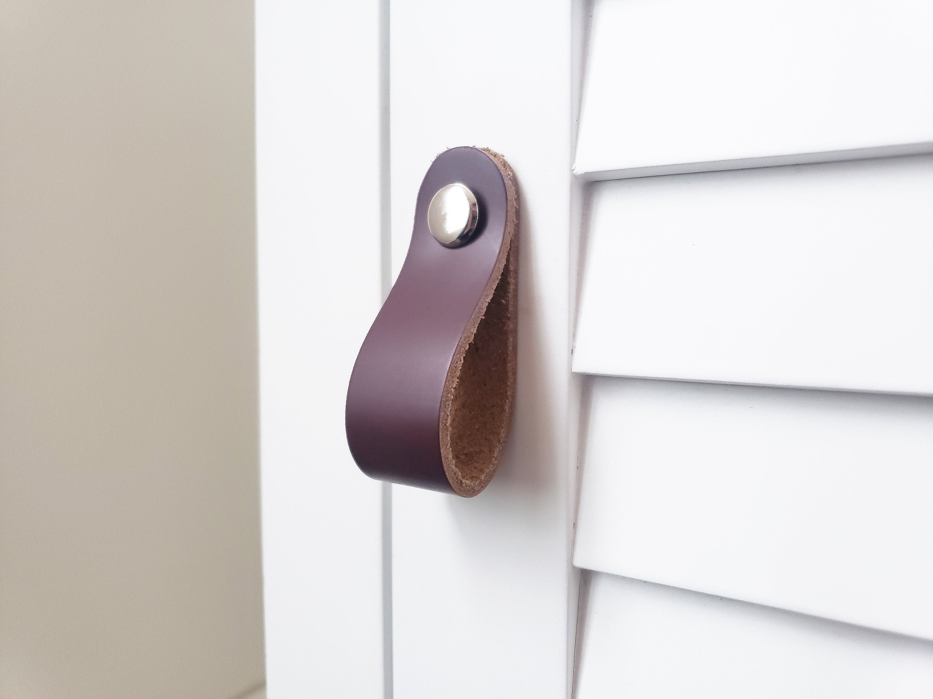 Nursery Drawer Handles Burgundy Leather Pulls Leather Knobs Etsy