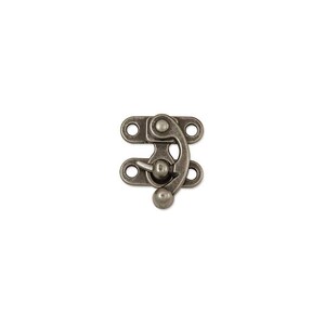 Small Swing Clasp Antiqued Brass Hardware - Steampunk Closure for Leatherworking image 2