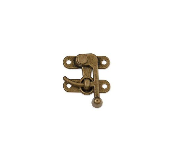 Medium Swing Clasp Antiqued Brass Hardware -  Industrial Steampunk Closure