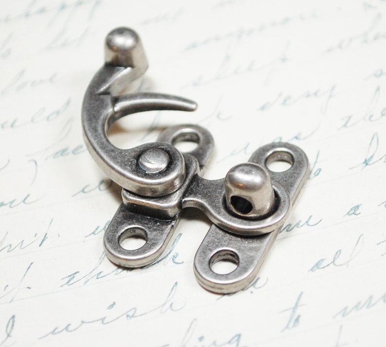 Small Swing Clasp Antiqued Silver Hardware Steampunk Closure Etsy