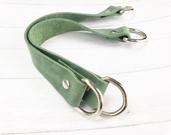 Green Leather Curtain Tie Backs Leather Curtain Ties Leather Tieback Window Treatment MCM Scandi Hardware Shower Curtain Tie West Coast