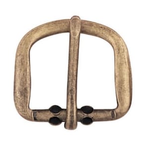 Antique Brass Belt Buckles - Belt Making Supplies, 1.25&quot; Buckle Hardware, Single Bar Buckle, Antique Brass Buckle, 1-1/4&quot; buckle leatherwork