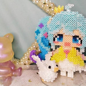Instant Download! 3D Perler Bead Pattern Kawaii Hatsune Swan Princess