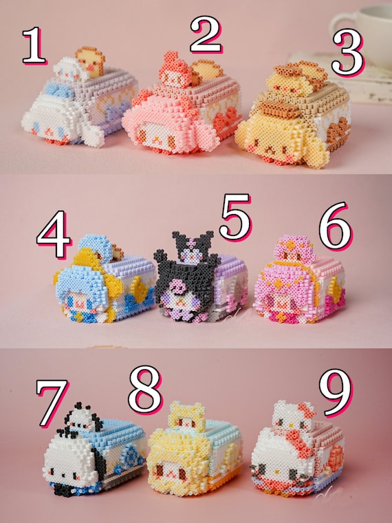 3D Perler Bead Pattern Kawaii Toaster