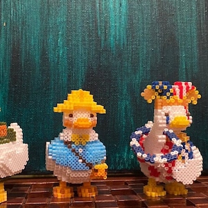 Instant Download! Set of 4 3D Perler Bead Pattern Duck Tale!