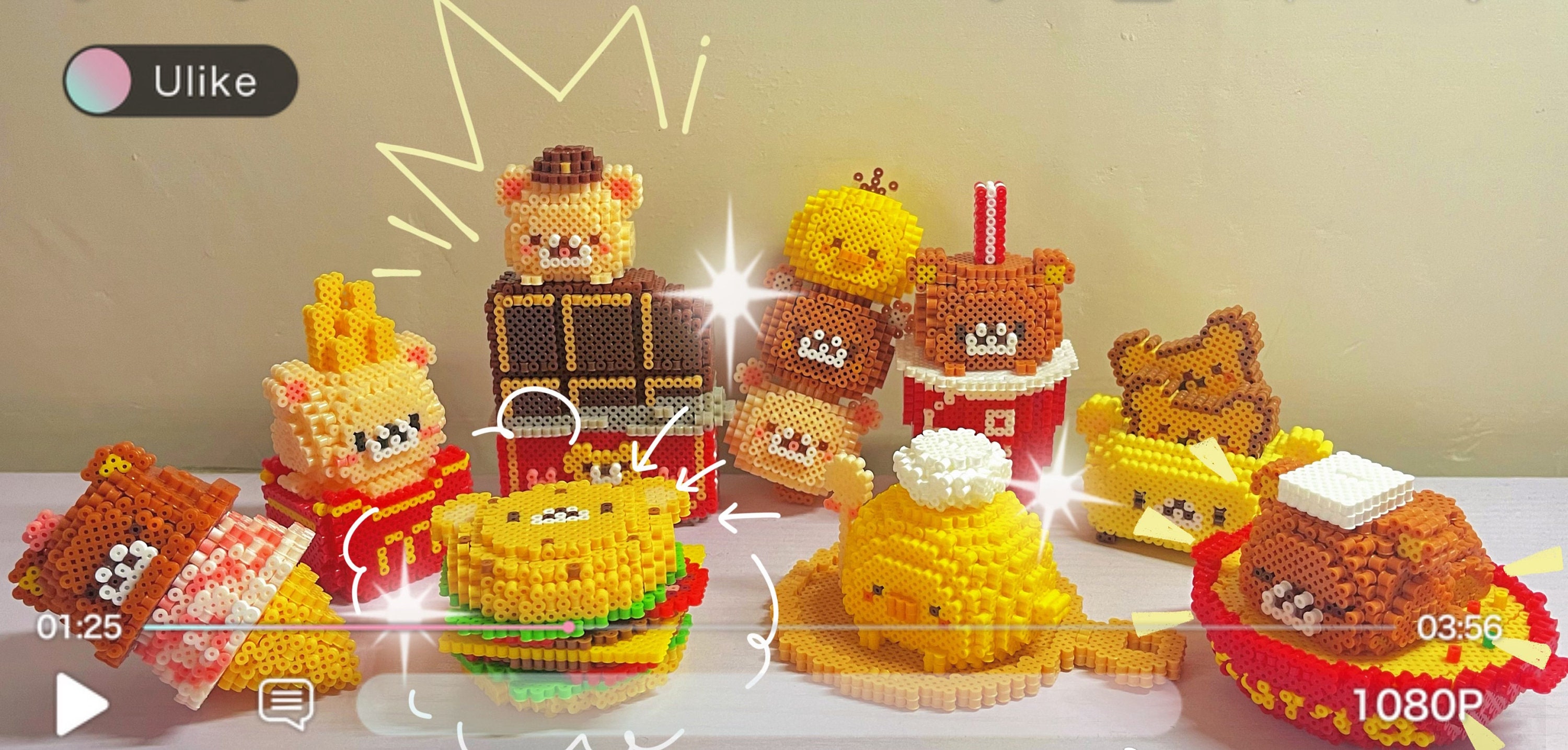 Sushi Food Hama Beads 3d Litte Cute Food 3D Perler Bead Pattern