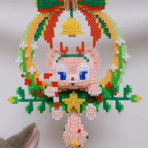 Instant Download! 3D Perler Bead Pattern Tutorial LinaBell Christmas Wreath