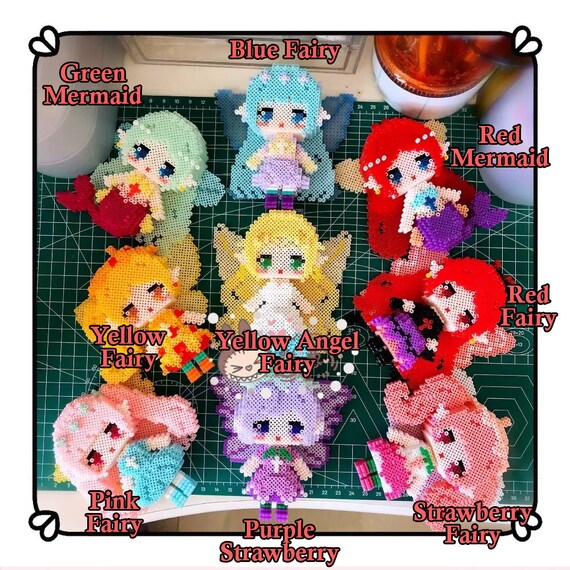 3D Perler Bead Pattern Tutorial Mermaid Fairy Elves