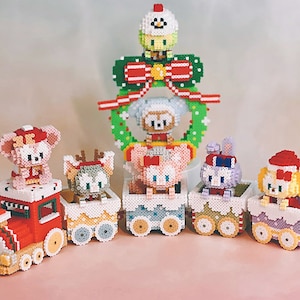 Tutorial modello perline Perler 3D con clip Duffy & Friends Train Set