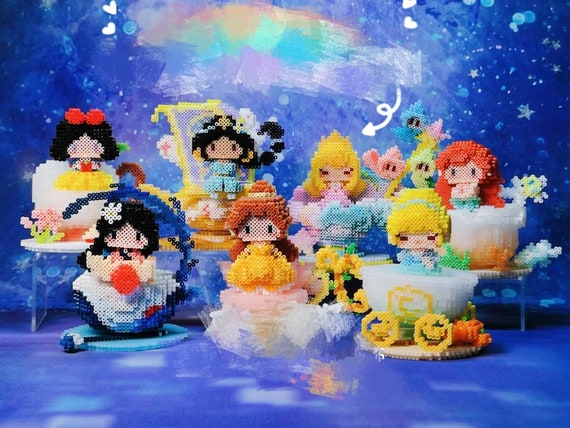 3D Perler Bead Pattern Disney Princess Tea Cup