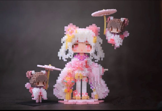 Anime Hama Beads Large Instant Download! 3D Perler Bead Digital