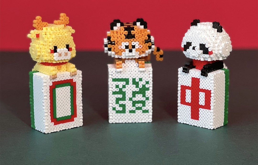 3D Perler Bead Tutorial Pattern Chinese Lunar New Year Tiger