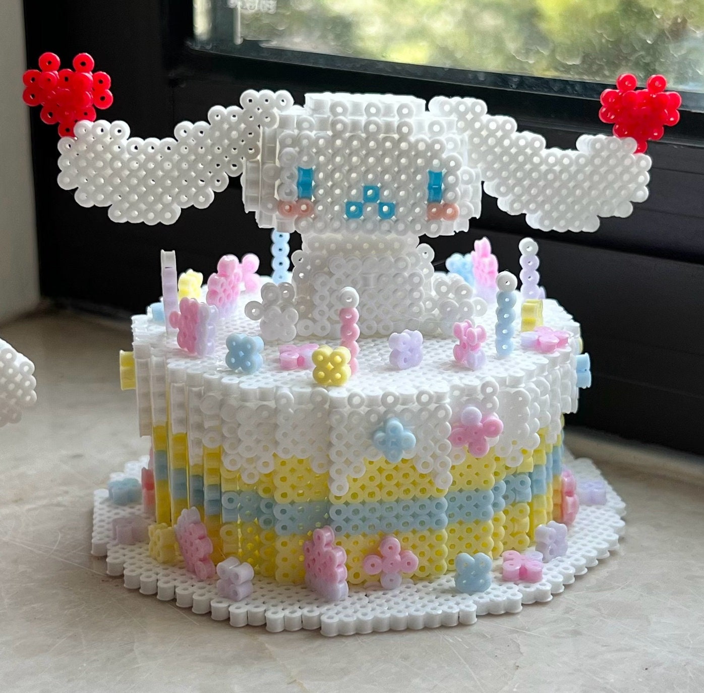Instant Download! 3D Perler Bead Pattern Kawaii Cinnamon Dog Cake