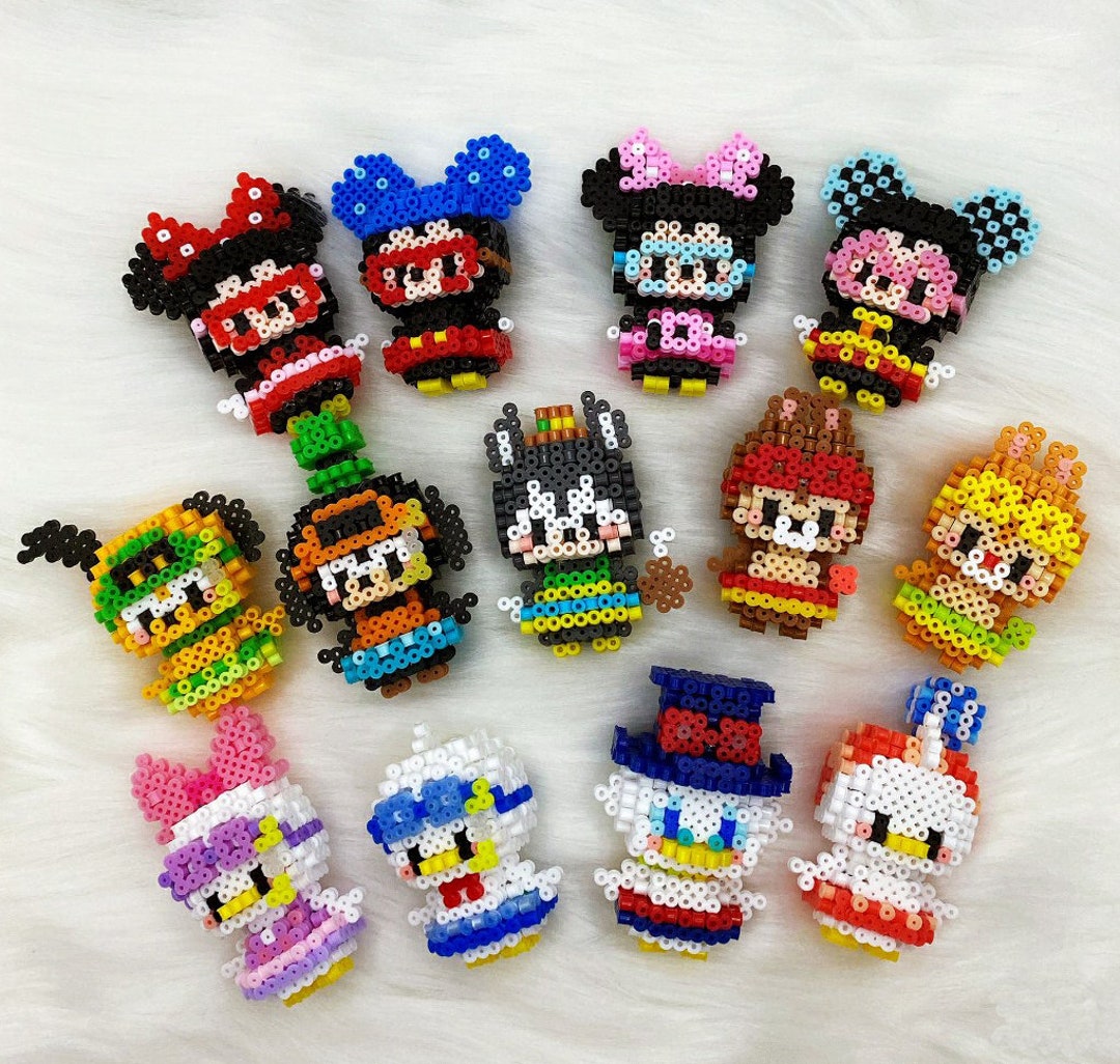 Mini Hama Beads Mickey 3D Perler Bead Tutorial Pattern Mickey