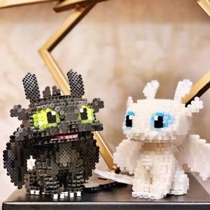 Instant Download! Set of 2 3D Perler Bead Pattern Tutorial How to Train Your Dragons
