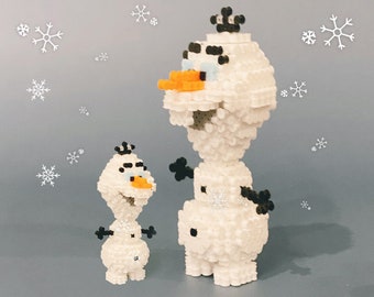 Instant Download! 3D Perler Beads Digital Pattern Frozen Olaf
