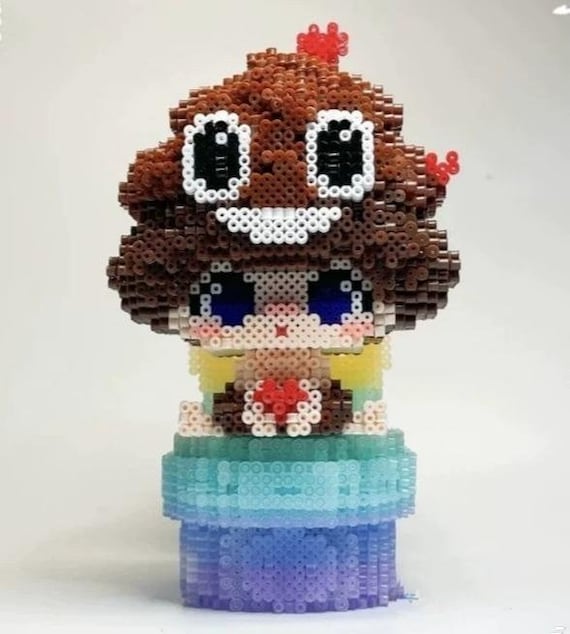 Instant Download! 3D Perler Bead Pattern Poop Emoji Boy Sitting on