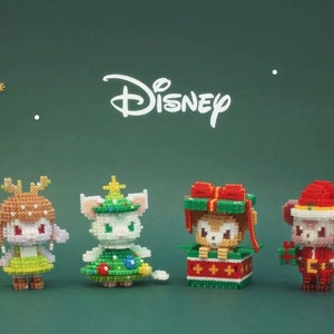 Instant Download! Set of 4 3D Perler Beads Pattern Tutorial Duffy and Friends Christmas
