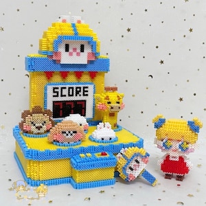 Instant Download! 3D Perler Bead Pattern Tutorial Cute Whack a Mole Arcade Machine!